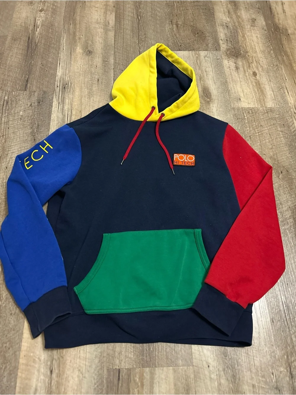 Polo by Ralph Lauren Multicolor Colorblock Hoodie - Navy/Yellow/Red/Blue/Green